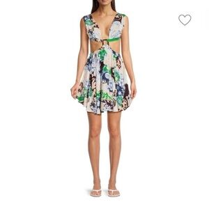 AGUA BENDITA Gillian Cardumen Print Cutout Mini Dress
